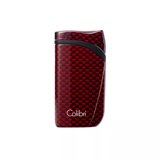 Colibri Falcon Carbon Fiber Red különleges kialakítású szúró lángos szivar öngyújtó - vörös