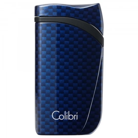 Colibri Falcon Carbon Fiber Blue különleges kialakítású szúró lángos szivar öngyújtó - kék - Colibri Falcon