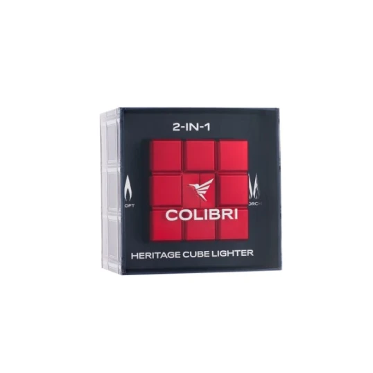 Colibri Heritage Cube asztali szivar öngyújtó – Piros