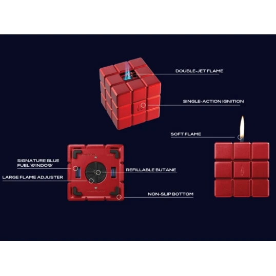 Colibri Heritage Cube asztali szivar öngyújtó – Gunmetal