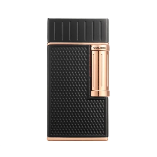 Colibri Julius Black and Rosegold szivar öngyújtó, fekete és rosegold színű, dupla lánggal 
