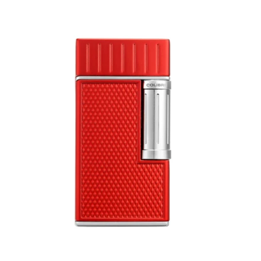 Colibri Julius szivar öngyújtó, dupla lánggal, piros és króm színű - Colibri Julius