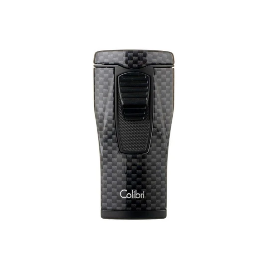 Colibri Monaco Carbon Fiber Black hármas piramis lángú szúrólángos szivar öngyújtó – fekete - Colibri Monaco