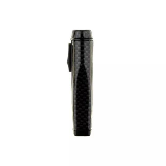 Colibri Monaco Carbon Fiber Black, hármas piramis formájú lánggal égő szúrólángos szivar öngyújtó - fekete