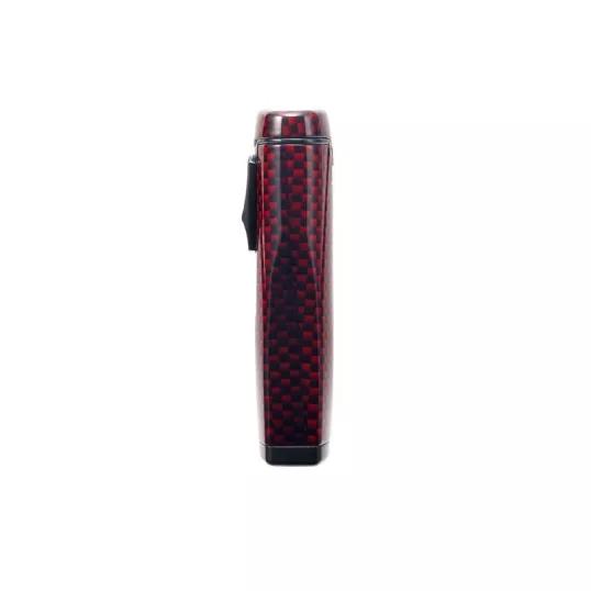 Colibri Monaco Red Carbon Fiber hármas piramis lángú szúrólángos szivar öngyújtó – piros karbon mintás