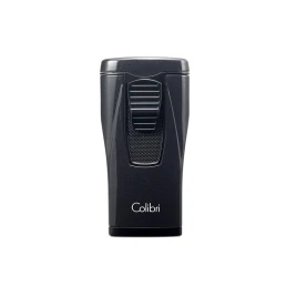 Colibri Monaco Metallic Black hármas piramis lángú szúrólángos szivar öngyújtó – fekete