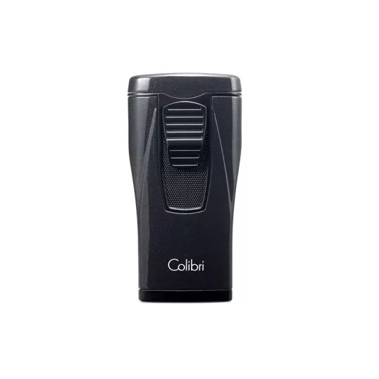 Colibri Monaco Metallic Black hármas piramis lángú szúrólángos szivar öngyújtó – fekete