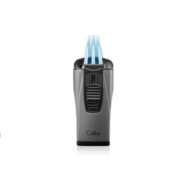 Colibri Monaco Metallic Charcoal hármas piramis lángú szúrólángos szivar öngyújtó – antracitszürke