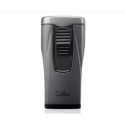 Colibri Monaco Metallic Charcoal hármas piramis lángú szúrólángos szivar öngyújtó – antracitszürke