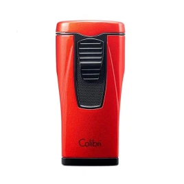 Colibri Monaco Metallic Red hármas piramis lángú szúrólángos szivar öngyújtó – piros