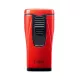 Colibri Monaco Metallic Red hármas piramis lángú szúrólángos szivar öngyújtó – piros