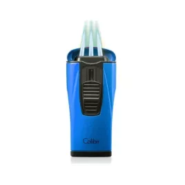 Colibri Monaco Metallic Blue hármas piramis lángú szúrólángos szivar öngyújtó – kék