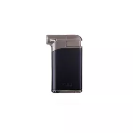 Colibri Pacific Black Gunmetal, oldalsó lánggal égő pipagyújtó kihúzható tömködővel, fekete és szürke