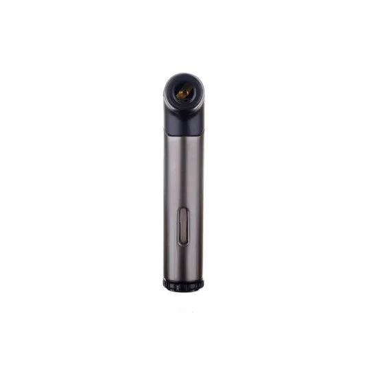 Colibri Pacific Gunmetal Black, oldalsó lánggal égő pipagyújtó kihúzható tömködővel, szürke és fekete 