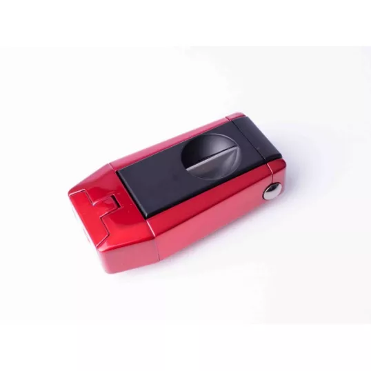 Colibri Quantum Red tripla szúrólángos szivar öngyújtó beépített ék vágóval - vörös