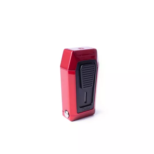 Colibri Quantum Red tripla szúrólángos szivar öngyújtó beépített ék vágóval - vörös