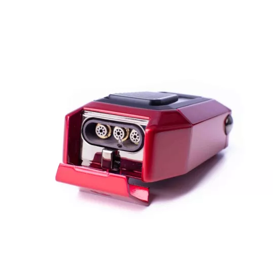 Colibri Quantum Red tripla szúrólángos szivar öngyújtó beépített ék vágóval - vörös