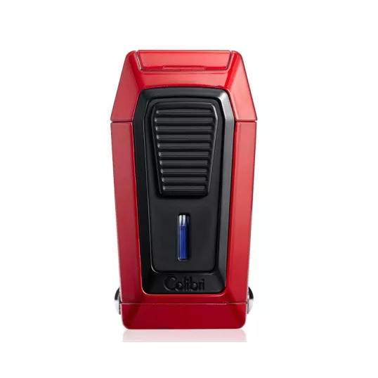 Colibri Quantum Red tripla szúrólángos szivar öngyújtó beépített ék vágóval - vörös