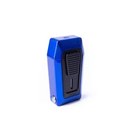 Colibri Quantum Blue tripla szúrólángos szivar öngyújtó beépített ék vágóval - kék 