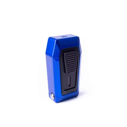 Colibri Quantum Blue tripla szúrólángos szivar öngyújtó beépített ék vágóval - kék 