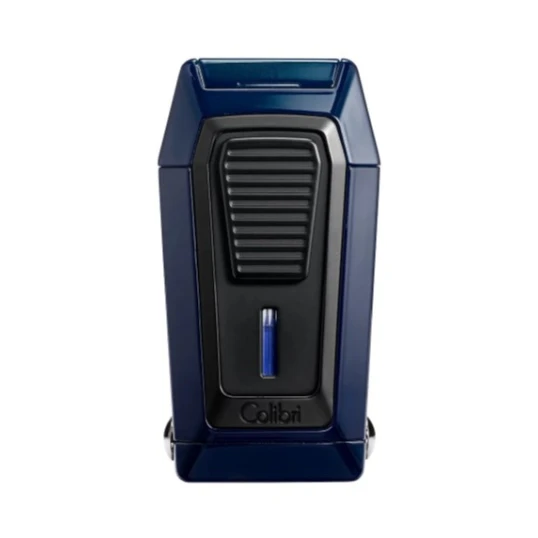 Colibri Quantum Black tripla szúrólángos szivar öngyújtó beépített ék vágóval - matt sötétkék - Colibri Quantum