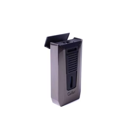 Colibri Slide Gunmetal szürke színű szivaröngyújtó dupla szúrólánggal és beépített szivarfúróval