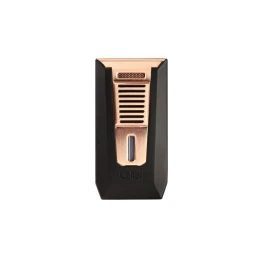 Colibri Slide Black & Rose Gold fekete és rose gold színű szivaröngyújtó dupla szúrólánggal és beépített szivarfúróval