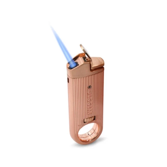Dissim Torch Flame öngyújtó 45 fokban döntött szúrólánggal, szivar és pipa gyújtásra is használható - Rosegold színű