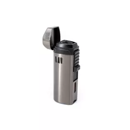 Eurojet szúrólángos szivargyújtó beépített 8mm-es szivarfúróval, használható mint szivartartó is - Gunmetal