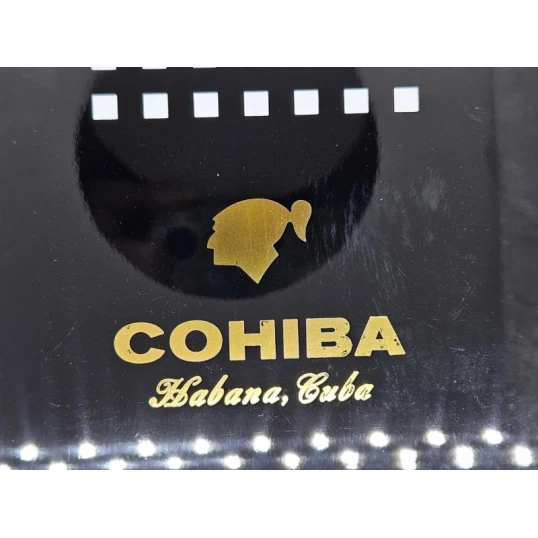 Cohiba cédrus fával bélelt utazó humidor 5-6 szál szivar részére-fekete és sárga-OUTLET - Outlet humidorok