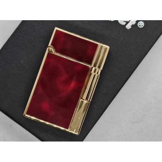 Eurojet tűzköves öngyújtó kőbarna betéttel, arany színű oldallal és fekete díszcsíkkal - OUTLET - HumidorShop Outlet