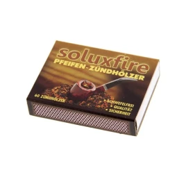 Soluxfire pipa gyújtó gyufa pipás képekkel, kén mentes kb. 60 szál