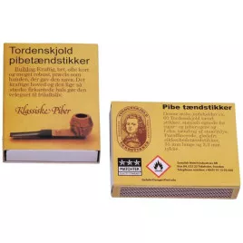 Svéd kénmentes pipagyufa – pipás mintájú dobozban, kb. 60 szál, 55 mm