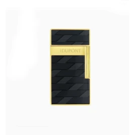 S.T. Dupont LI Biggy 1872 Black Monogram exkluzív szivargyújtó - fekete és arany színű