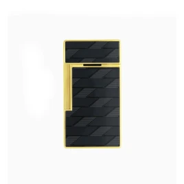 S.T. Dupont LI Biggy 1872 Black Monogram exkluzív szivargyújtó - fekete és arany színű