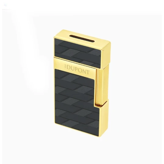 S.T. Dupont LI Biggy 1872 Black Monogram exkluzív szivargyújtó - fekete és arany színű