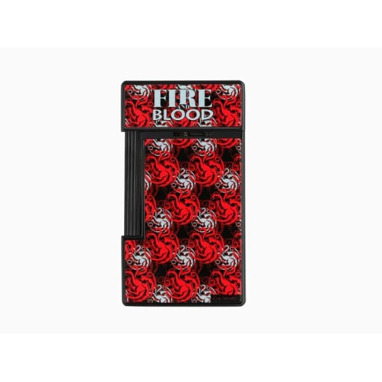 S.T. Dupont Slimmy Game of Thrones House Targaryen szúrólángos öngyújtó - Piros sárkány mintákkal