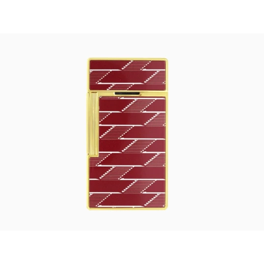 S.T. Dupont BQ Biggy Burgundy Monogram 1872 exkluzív szivargyújtó - Bordó és arany színű