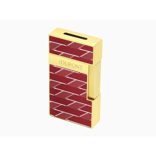 S.T. Dupont BQ Biggy Burgundy Monogram 1872 exkluzív szivargyújtó - Bordó és arany színű