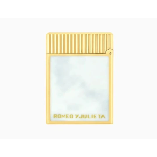S.T. Dupont Ligne 1 Romeo y Julieta limitált kiadású öngyújtó – fehér lakk, arany kivitel - 0647