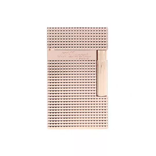S.T. Dupont Ligne 2 Pink Gold Cote d’Azur káró mintás rózsaarany szivaröngyújtó