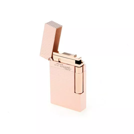 S.T. Dupont Ligne 2 Pink Gold Cote d’Azur káró mintás rózsaarany szivaröngyújtó