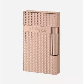 S.T. Dupont Ligne 2 Pink Gold Cote d’Azur káró mintás rózsaarany szivaröngyújtó