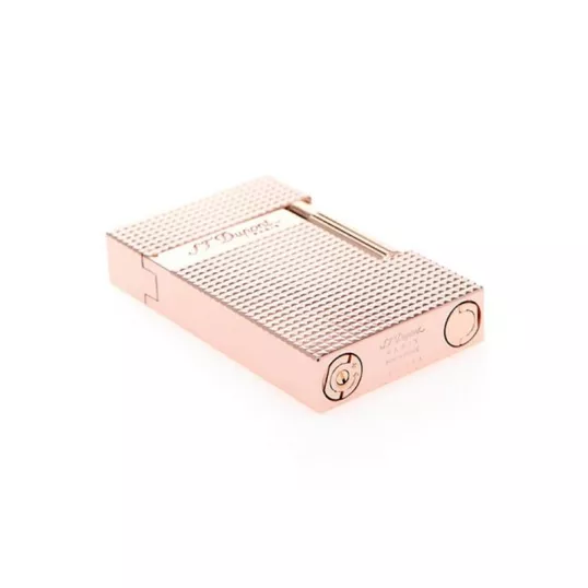S.T. Dupont Ligne 2 Pink Gold Cote d’Azur káró mintás rózsaarany szivaröngyújtó