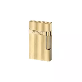 S.T. Dupont Ligne 2 szivar öngyújtó – Vertical Lines guilloché, sárgaarany bevonat