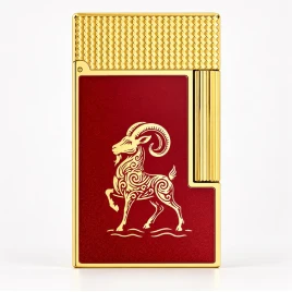 S.T. Dupont Ligne 2 Year of the Fire Goat 2027 limitált kiadású, aranyozott szivaröngyújtó