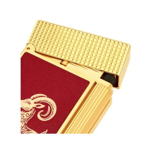 S.T. Dupont Ligne 2 Year of the Fire Goat 2027 limitált kiadású, aranyozott szivaröngyújtó - S.T Dupont Limitált termékek