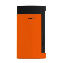 S.T. Dupont Slim 7 Fluo orange, élénk narancssárga és matt fekete színű szivar öngyújtó erős szúró lánggal