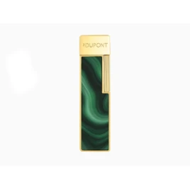 S.T. Dupont Twiggy Géode Green zöld lakkozott, arany színű szúrólángos szivaröngyújtó