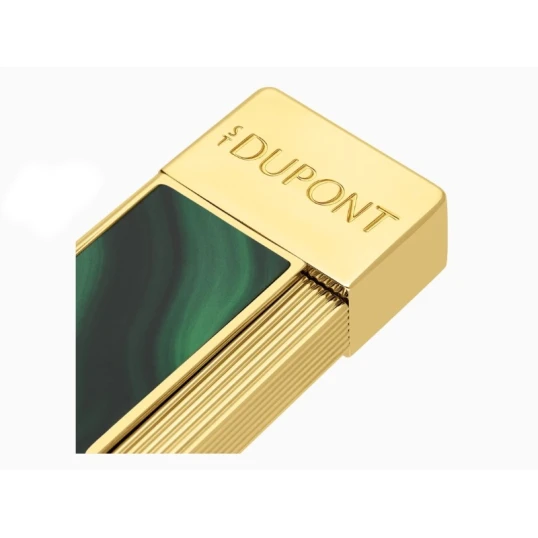 S.T. Dupont Twiggy Géode Green zöld lakkozott, arany színű szúrólángos szivaröngyújtó